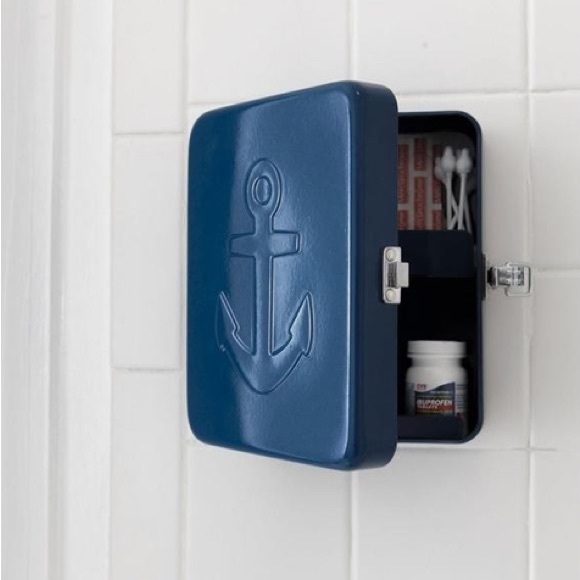 Kikkerland anchor box blue latching new in box - Picture 4 of 8